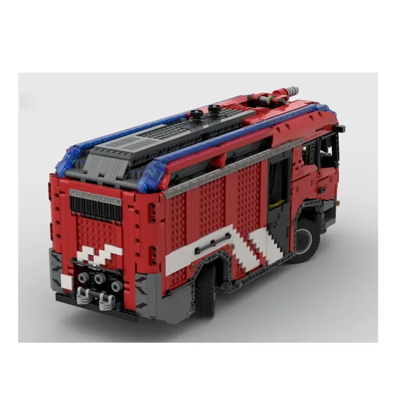 MOC-141463 City RT Fire Truck Assembly Splicing Building Block Model 4546 Building Block Parts MOC Creative Toys Kids Toys