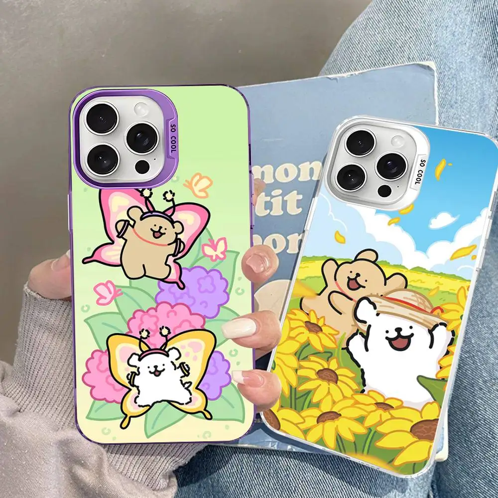 Cute M-Maltese Colorful Phone Case For iPhone 17 16 15 14 13 12 11 Pro Max Plus Matte Cover