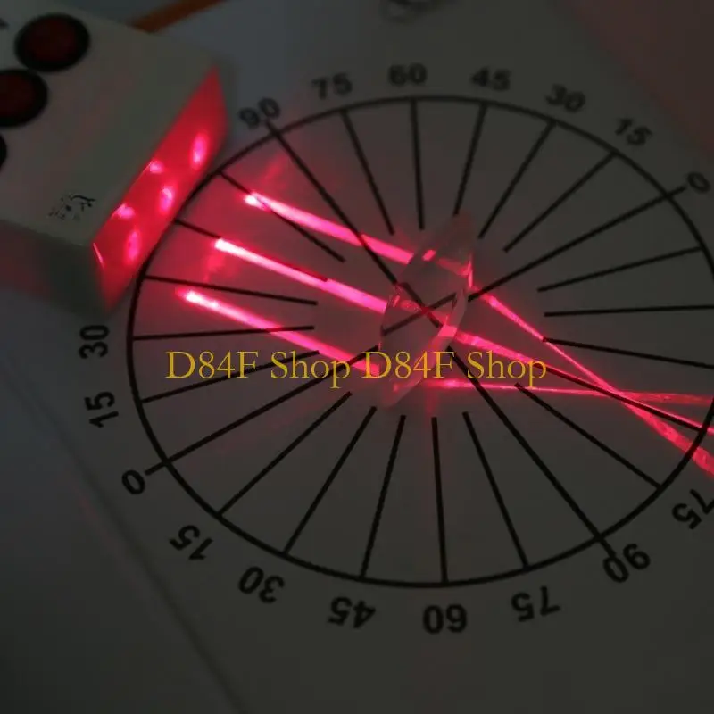 D84F 1 Set Optical Concave Convex Lens Prism Set Physical Optical