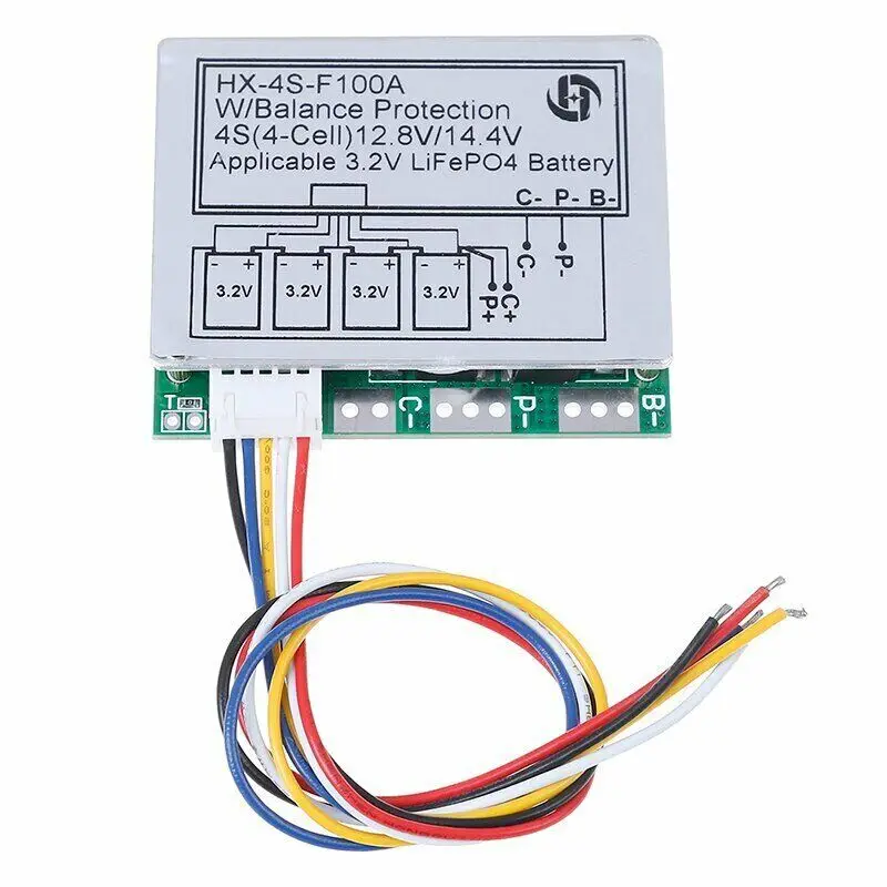 4S 3.2V 100A LiFePO4 BMS Balanced Charge & Equalisation Equalization IFR 12.8V