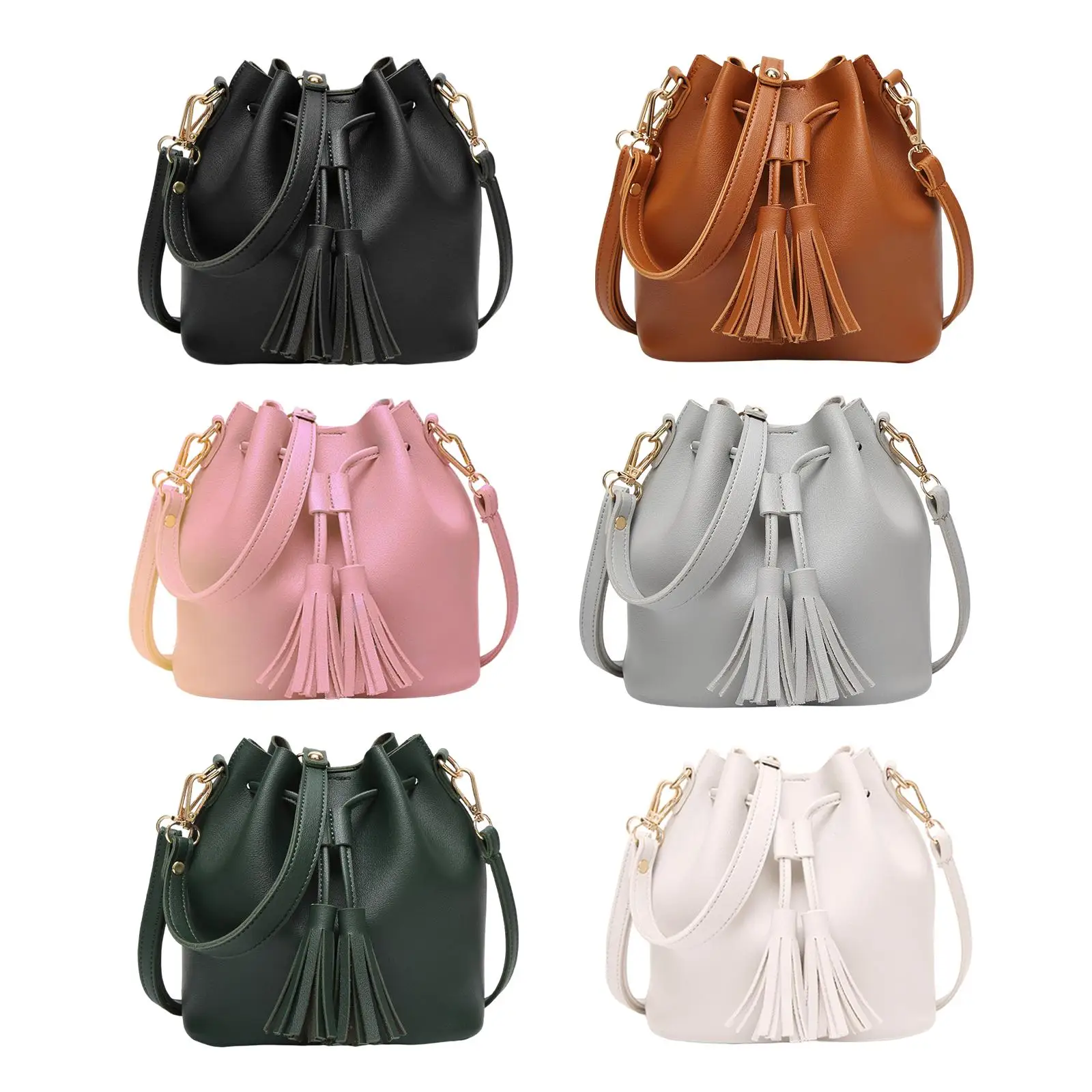 Fashion Women's Bucket Shoulder Drawstring -Shoulder Bag Multipurpose for Travel Ladies Female