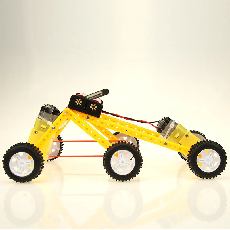 ستة جولات على الطرق الوعرة نموذج سيارة للأطفال لعبة العلوم التكنولوجيا الفيزياء لغز عدة ألعاب تعليمية للأطفال لعبة تعلم #2