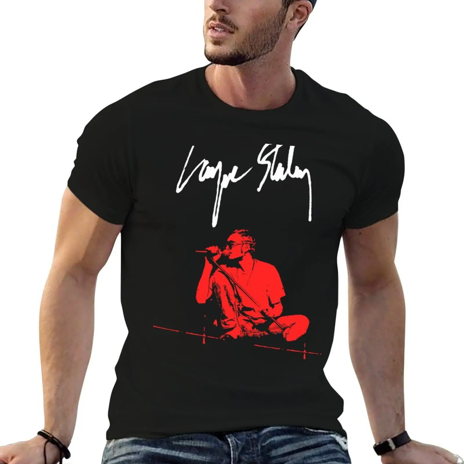 Layne Staley Walking T-Shirt Worker Basic Short Sleeve Tee