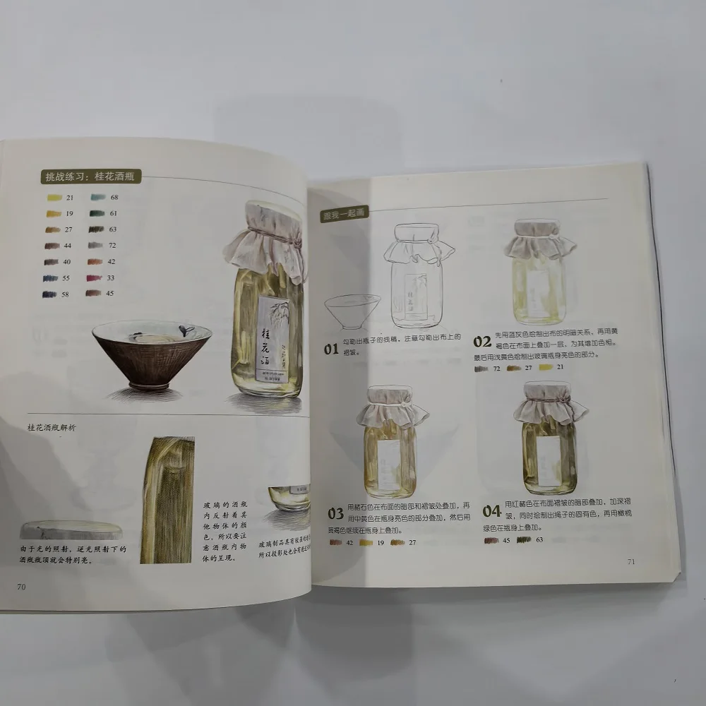 Color Pencil Gourmet Painting Advanced Private Course Colored Pencils Art Drawing Tutorial Book For Beginners