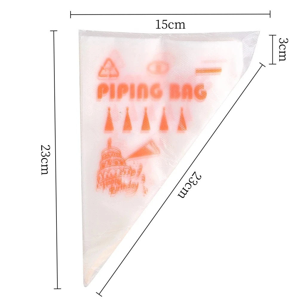 100PCS Thick Disposable Pastry Bags DIY Cake Cream Decoration Piping Bag Icing Bag Baking Supplies Pastry Sleeves