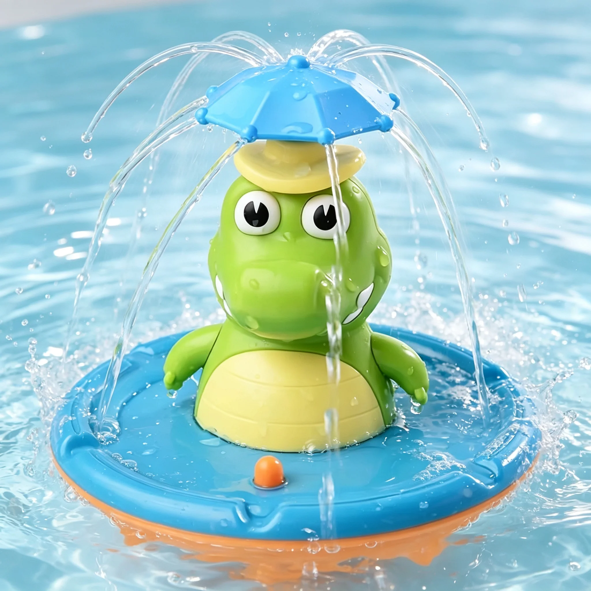 Baby Bath Toys, Perfect for Bathtub Fun & Pool Sprays - 6 Pcs Water Jet Style, Cute Crocodile Shape, Infant Ideal Holiday Gift