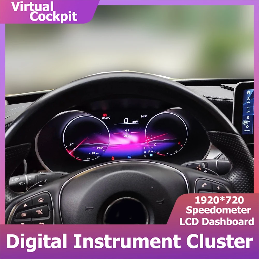 

12.3''CarPlay NTG5.0 Panel Digital Speedometer For Mercedes Benz GLC / C-Class W205 W253 X253 LCD Dashboard Instrument Cluster