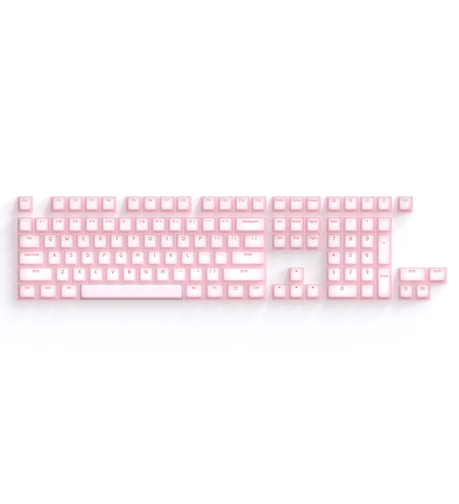 Mute soft silicone keycaps Rainy75 girl cute powder suitable for long manicure original height