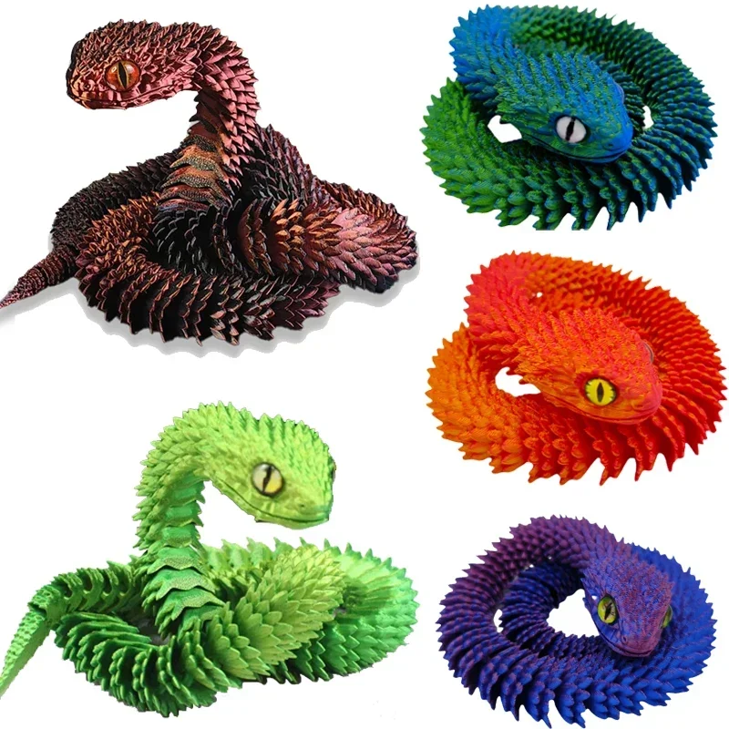 3D Printed Snake Dragon 3d Printed Figures New Year Decoration 2025 Traditional Table Ornament 3d Toys for Kids Christmas Gift