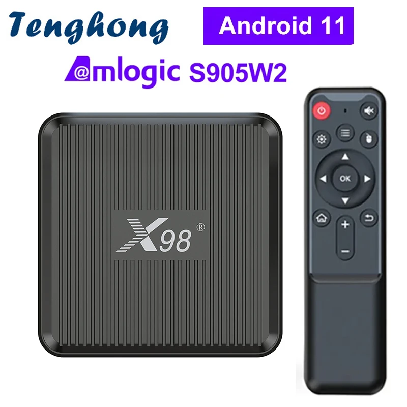 Android 11 X98Q TV Box Wifi 2.4G 5G Media Player Amlogic S905W2  TVBOX Smart Set Top Box