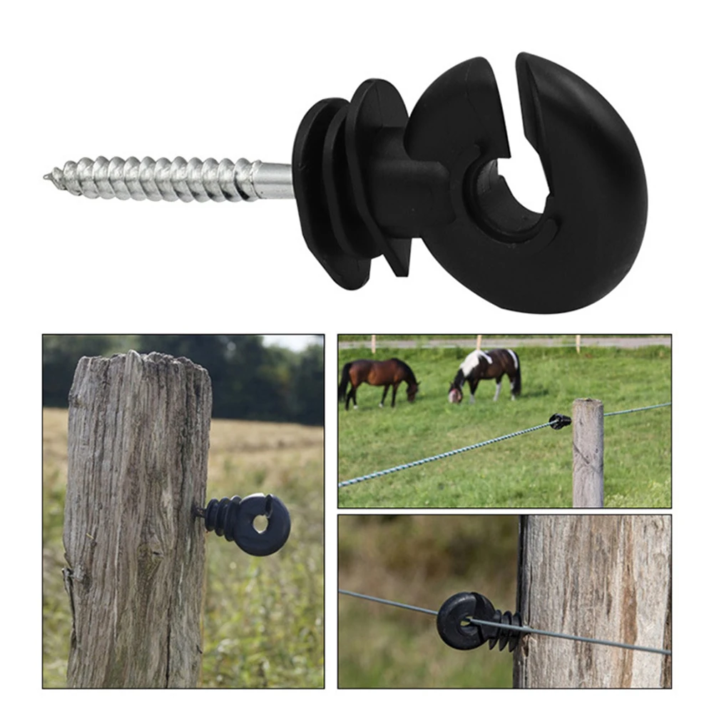 Practical Thread Hook Fence Insulator Wire Connection Tool Animal Fence Multifunctional Screw-In Short Circuit Protection Garden