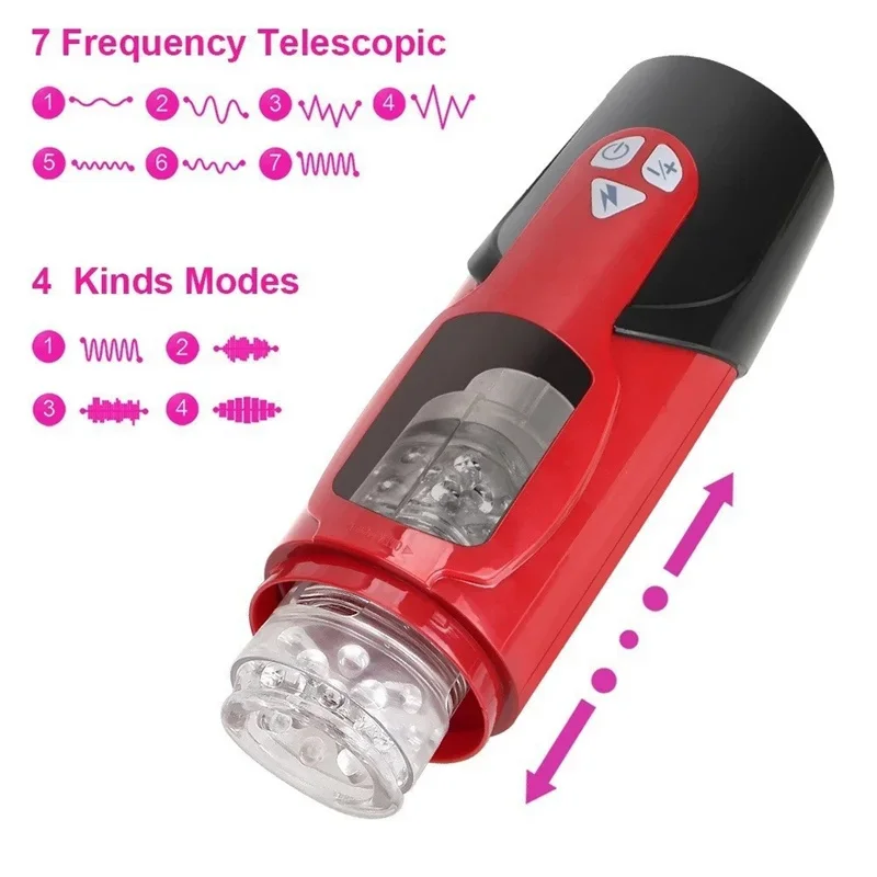 G Spot Telescopic Masturbator Suction Cups Sexy Toys For Women Lipstick Vibrating Sex Doll For Men Vagina Men's Goods Toys