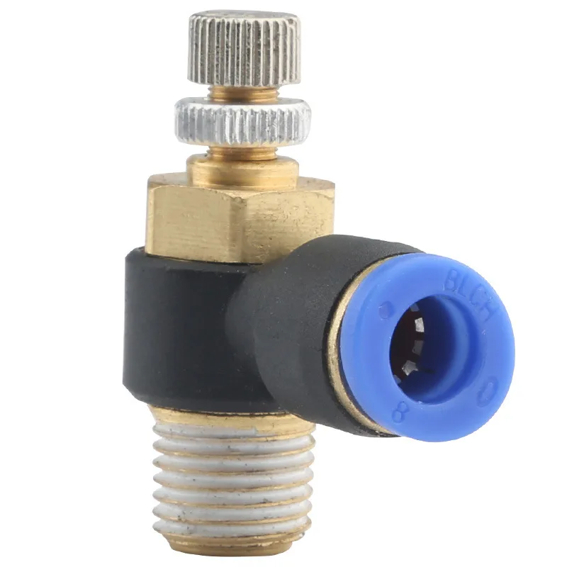 SL Quick Connection Pneumatic Fittings Throttle Speed Controller Valve SL6-M5 SL8-01 Air Pressure Regulator