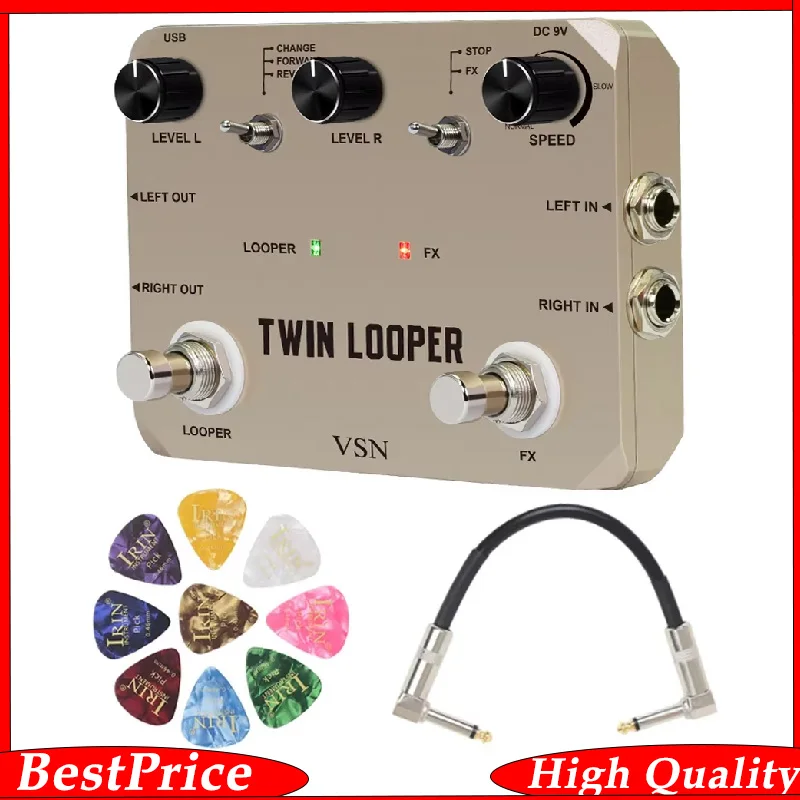 ROWIN LTL-02 Twin Looper Effect Device 10 Min Looping Unlimited Undo Redo Function Electric Guitar Accessories