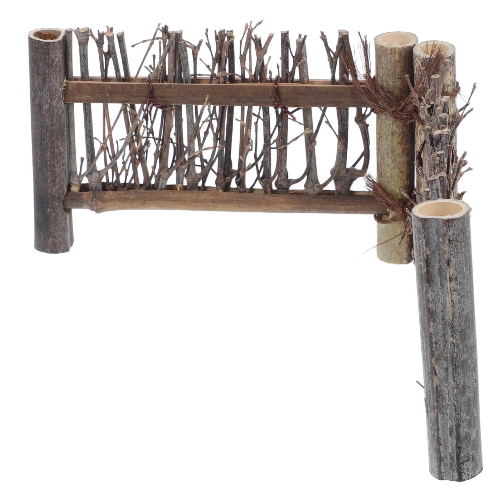 

Bamboo Screen Miniature Garden Decorative Picket Fence Handcrafted Tea Ceremony Bonsai Display Photography Prop Stable