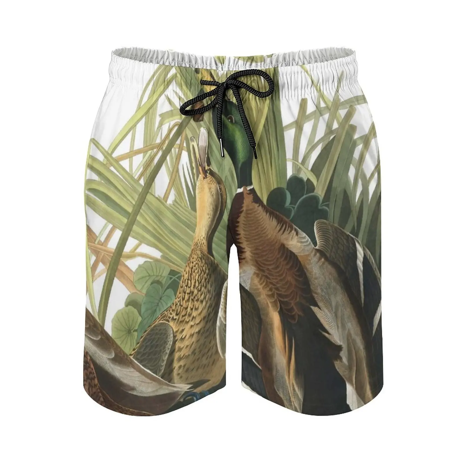 

Mallard Duck-John James Audubon Men's Sport Running Beach Shorts Trunk Pants With Mesh Lining Trunks Shorts John James Audubon