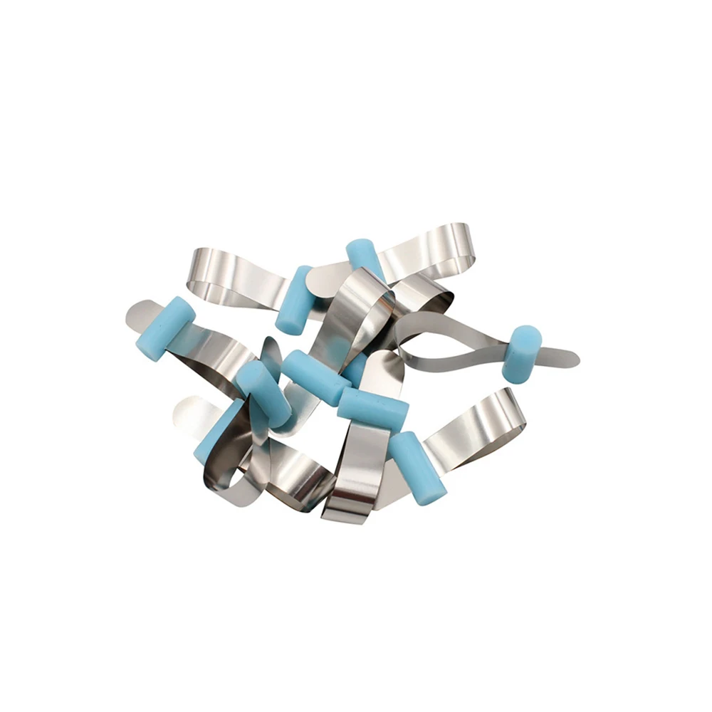 PIORPOY 50Pcs 치과 성형 시트 치열 교정 단면 윤곽 금속 매트릭스 치과 의사 자동 매트릭스 밴드 재료 Odontologia