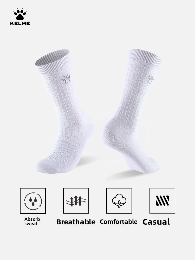 Kelme Sweat Absorbing And Breathable 3-pair Socks For Men And Women Casual Socks Outdoor Sports Medium Socks