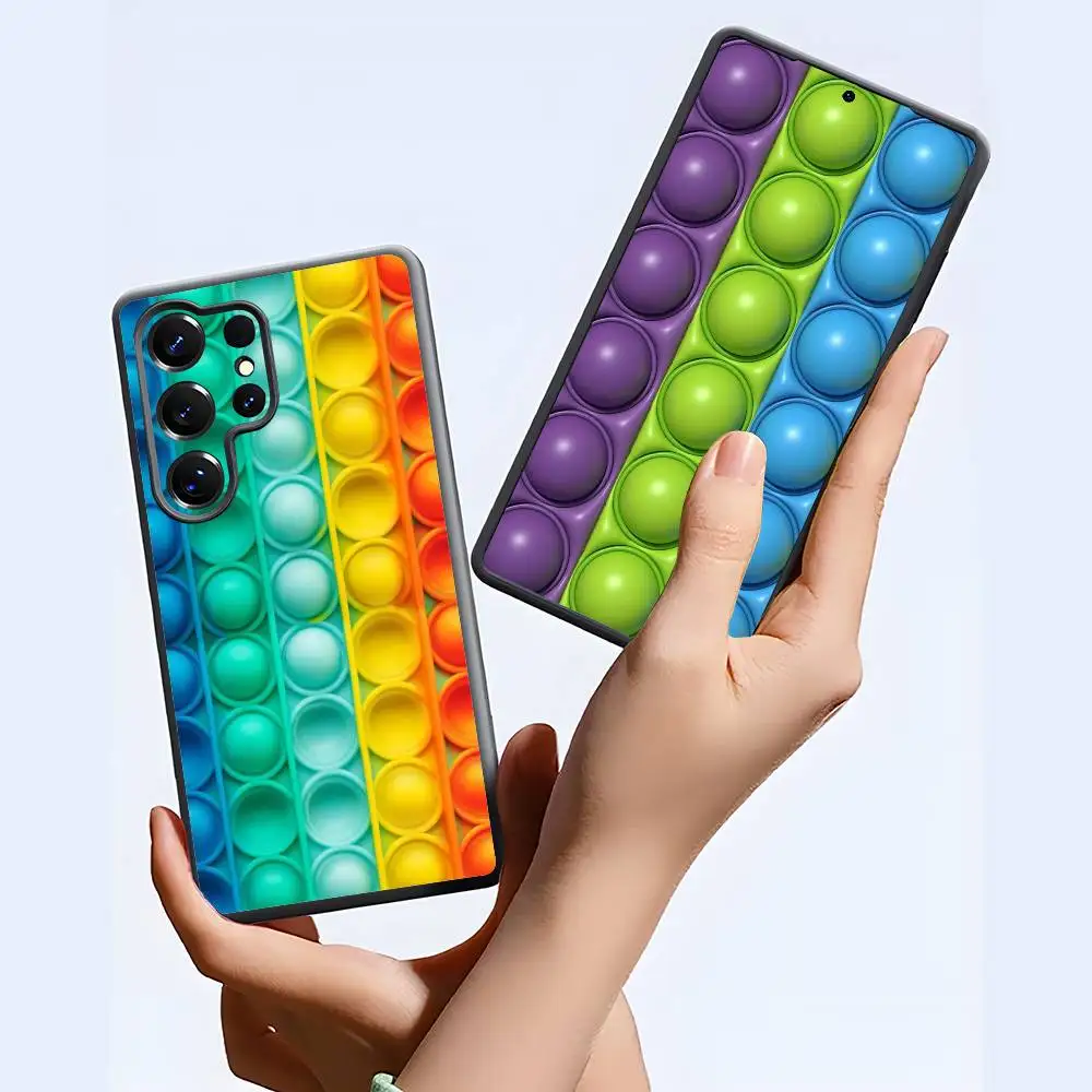 Funda de teléfono P-POPIT estilo moda para Samsung S20-S25 FE Plus Ultra TPU suave y agradable para la piel