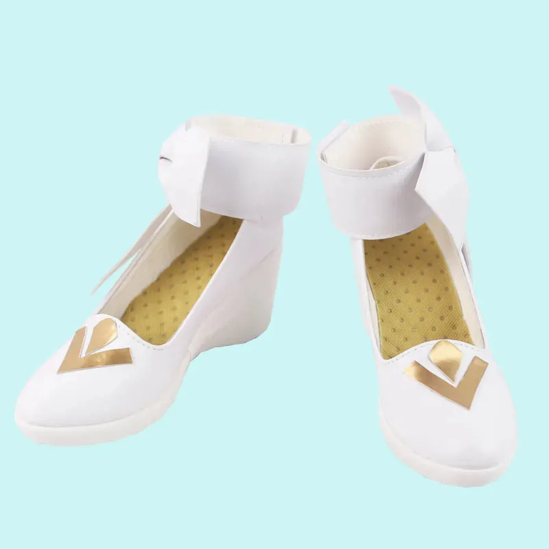 

Hot New Game Anime LOL Gwen White High Heel Cosplay Women Shoes Boots Props Halloween Party Accessories Customization