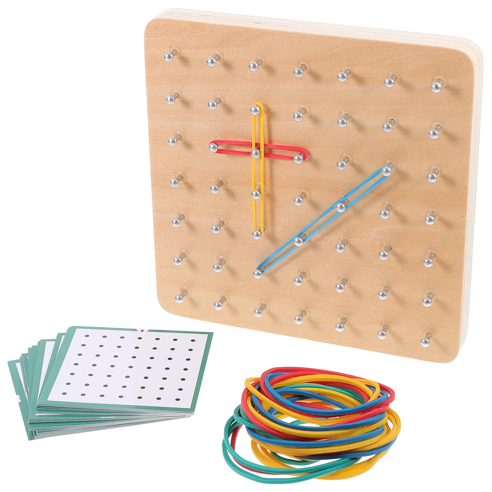 

Wooden Nail Board Geometric Figure Toy for Kids Mathematical Education Preschool