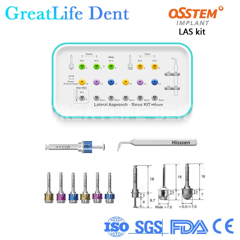 

GreatLife Dent Osstem LAS Kit Water Pressure Lifting Instrument Lateral Approach Sinus Kit Osstem LAS Kit Osstem LAS Kit