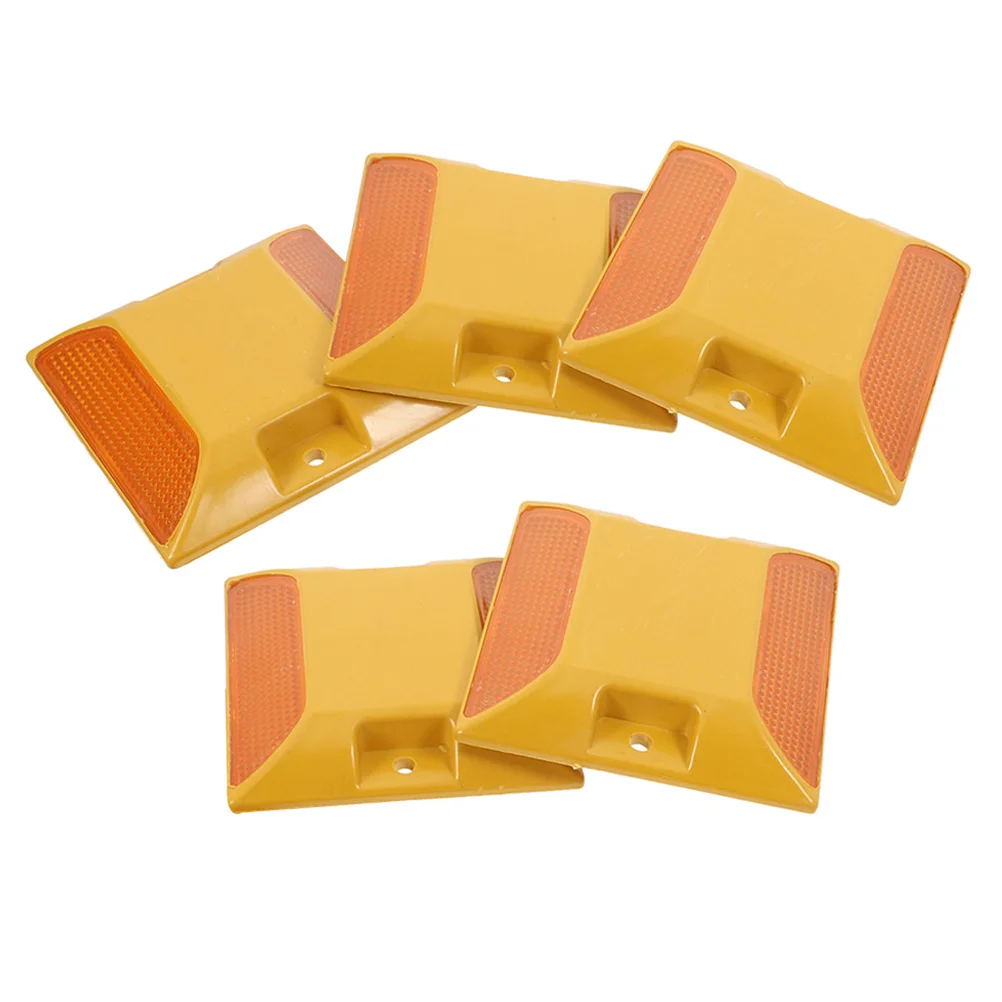 5 قطعة ترصيع الطريق علامات درب عاكسة الثقيلة البلاستيك أثار الرؤية الليلية الطريق السريع السلامة عاكسات الرصيف درب