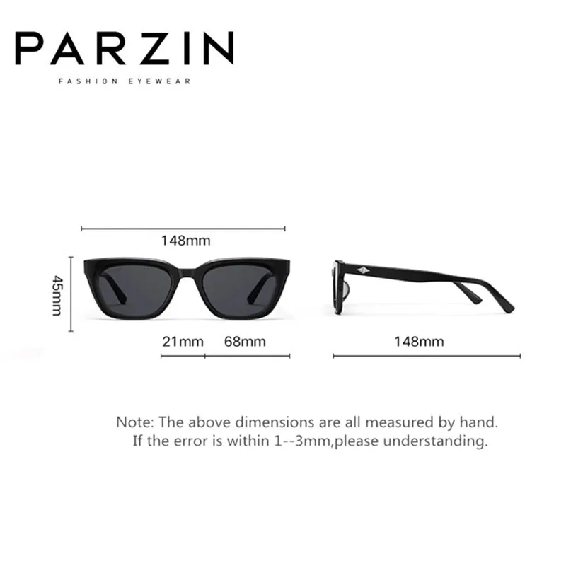 PARZIN Sunglasses Women Vintage Small Frame Sun Glasses For Men UV Protection Shades  12721