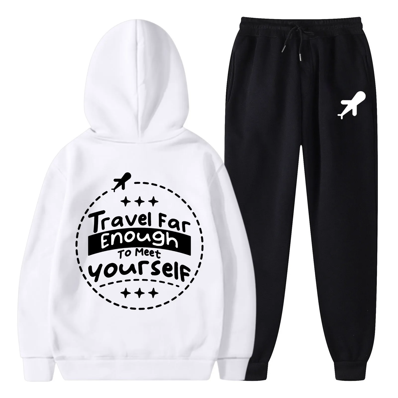 

Sweatsuits for Women 2 Piece Set Outfits Long Sleeve Hoodie Oversized Letter Print Sweatshirt Jogger Pants Casual Tracksuit Sets