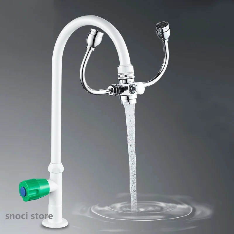 

Eye wash faucet dual-port eye washer Double Port Standing and Parallel Style eye washer faucet shower Lab Bibcock G1/2