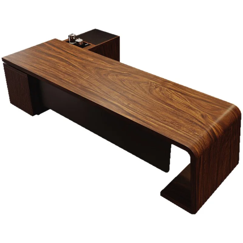 

wood table, simple and modern office, large class desk, supervisor table, light luxury, senior sense, president table, desk