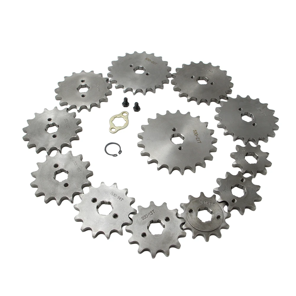 Motorcycle Front Engine 20mm 530 Sprocket 10/11/12/13/14/15/16/17/18/19/20/21 Tooth For Dirt Pit Bike ATV Buggy Quad Go Kart