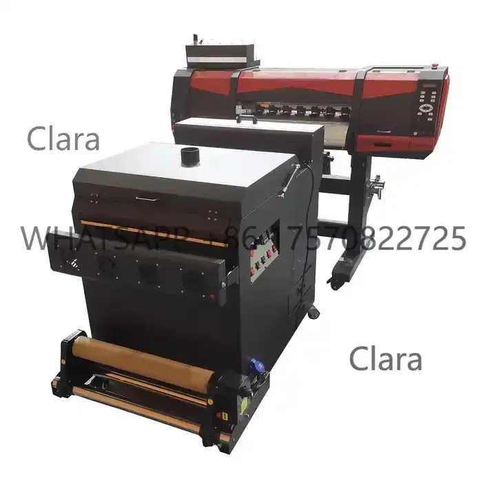 Clara Tools StoreDual XP600 A1 DTF Printer Direct Transfer Film I3200 60cm DTF Printer With 24 Inch Dtf Shaking Powder Machine f