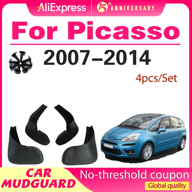 

For Citroen Picasso 2007 2008 2009 2010 2011 2012 2013 2014 Fender Mudflaps Splash Guards Mudguards Mud Flaps car Accessories