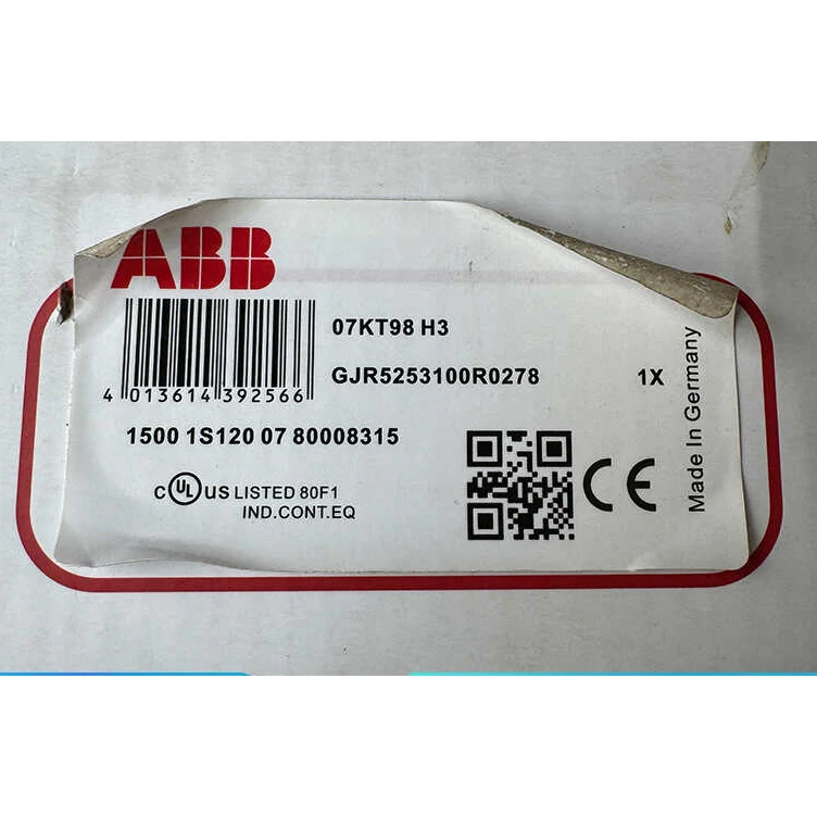 07KT98 H3 GJR5253100R0278 Controller for ABB