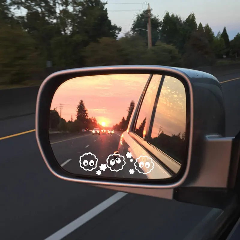 

Mirror External Accessories Waterproof Vinyl Decals Japanese Anime for Soot Sprite Inspired for Car Stickers Decoration Rearview