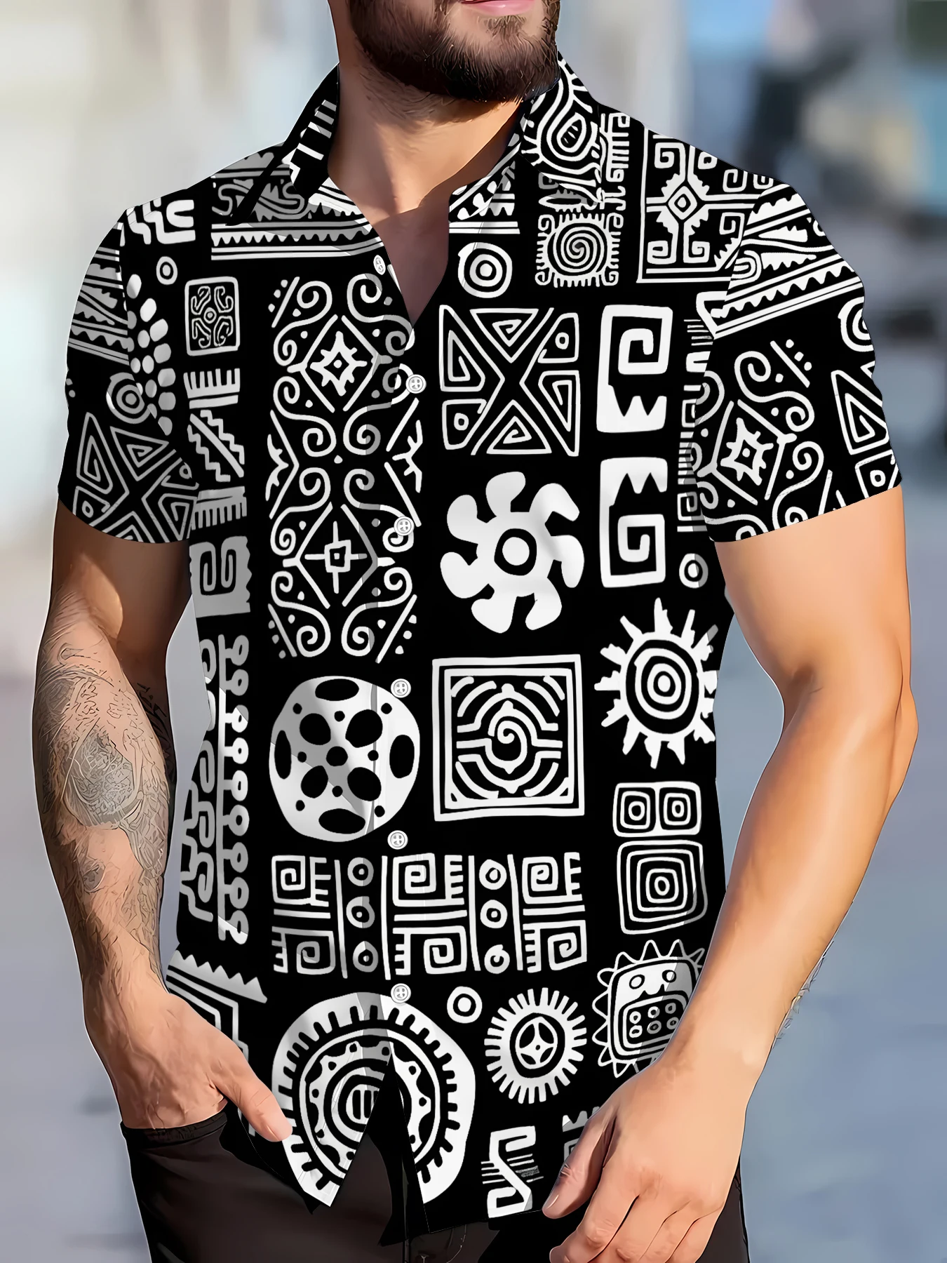 

Мужская летняя рубашка 2026 года – с 3D-принтом, дышащая, влагоотводящая, повседневная и модная мужская одежда