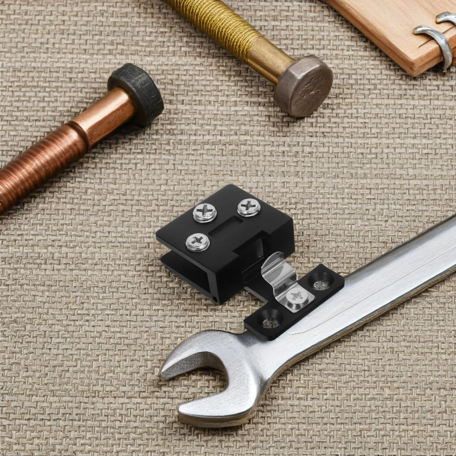 4Pcs Glass Door Hinges Stainless Steel Clamp Easy Installation No Drilling 3-8Mm Tempered Glass Cabinet Hinges for Wine Cabinets