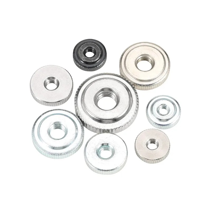 GB807 탄소강 304 스테인리스 스틸 널링 썸 너트 수동 조임 너트 M2 M2.5 M3 M4 M5 M6 M8 M10 M12