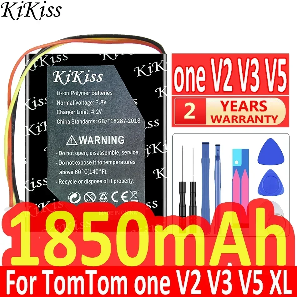 KiKiss Battery 1850mAh for TomTom One V2 V3 V5 XL Europe Dach TML Rider IQ Routes S4L Rider 2nd 4K00.100 GPS