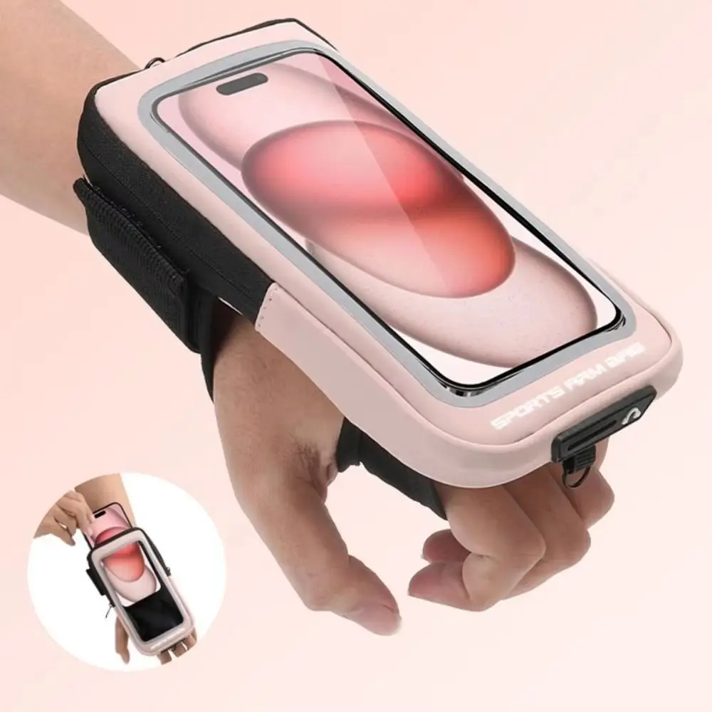 أربطة ذراع الهاتف الملموس الذراع/المعصم/الكتف 7 بوصة للجنسين شارات الهاتف الخليوي مع شريط الكتف متعدد الألوان