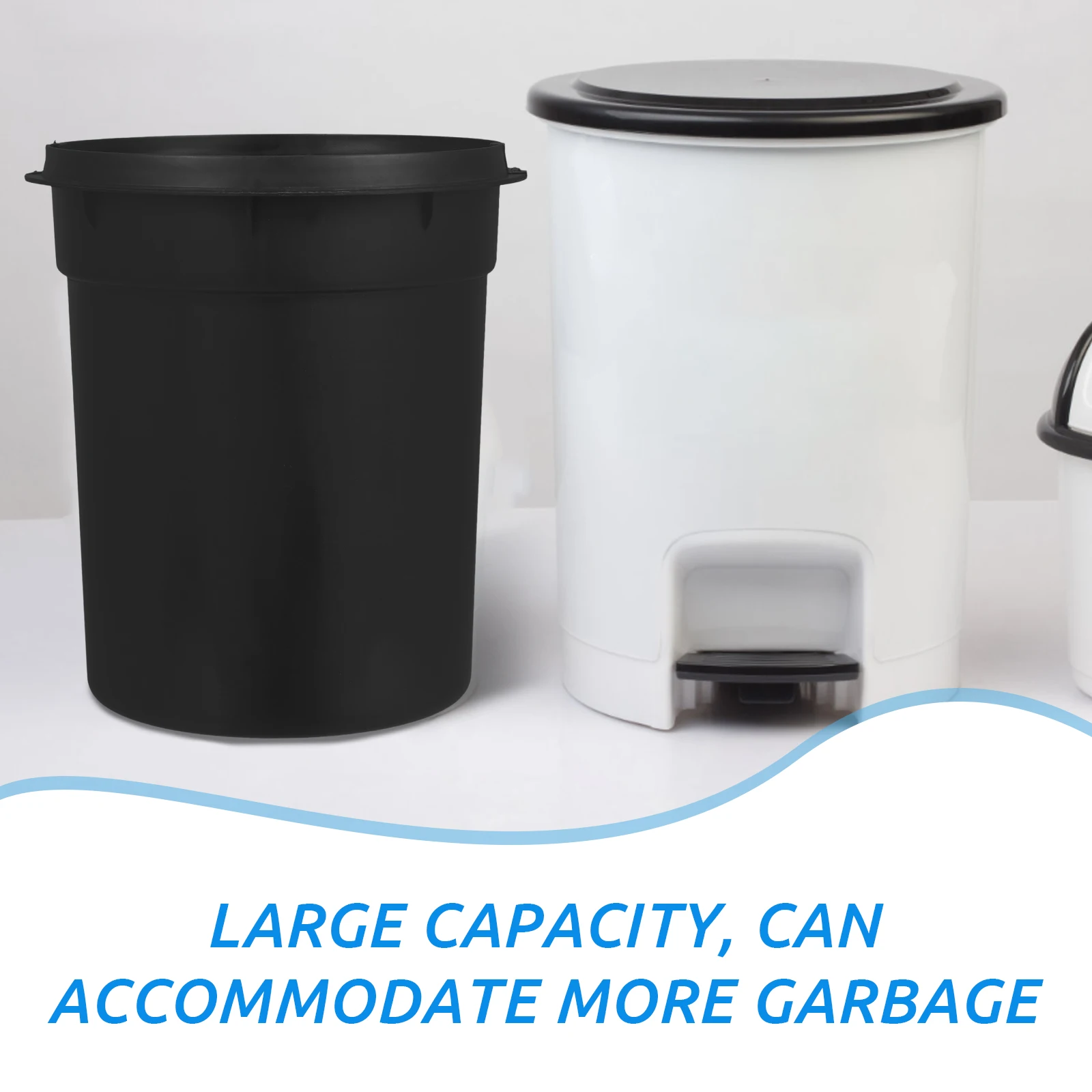 

Thickened Inner Bucket Trash Can Liner 1 Piece Plastic Waste Bin Replacement for Household Kitchen Bedroom Living Room Decor