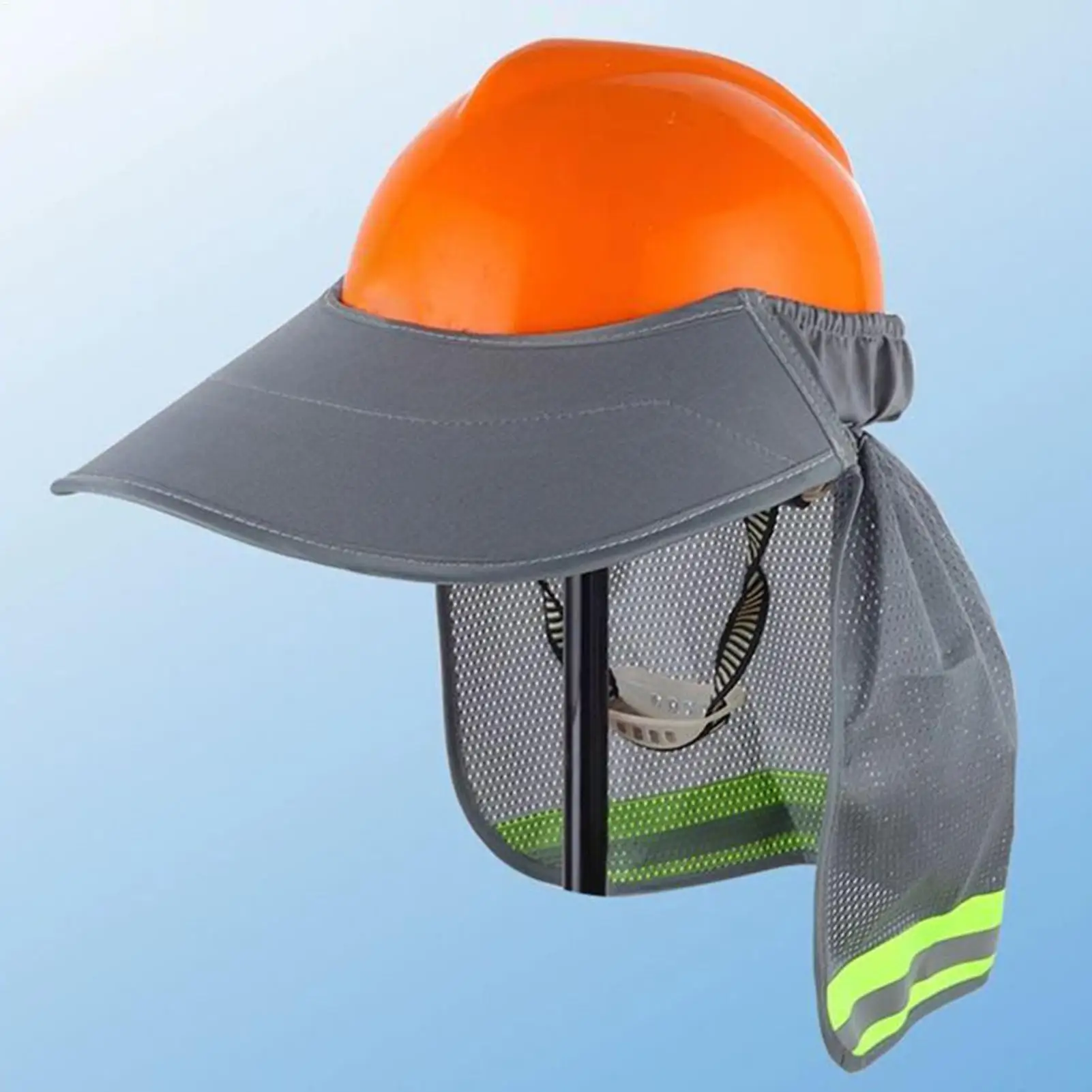 Hard Hat Sun Shade Mesh Neck Sun Shield Reflective Strip Helmet Accessories Safety Gear for Construction Sites Gardening