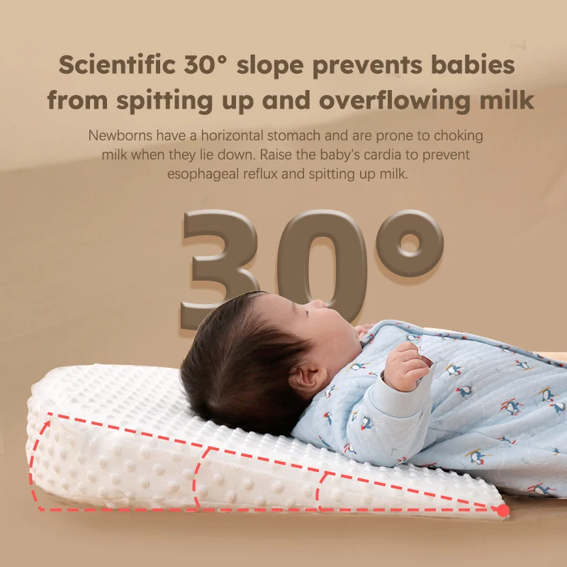 

Baby Anti-vomiting Slope Pad Pillow Detachable Sleeping Children'S Headrest For Newborn Baby Decorative Breastfeeding Pillow