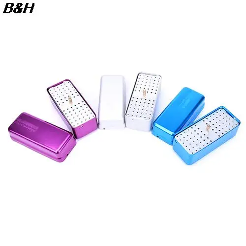 72 Hole Aluminium Autoclave Sterilizer Case Burs Dental Disinfection Endo Files Holder Box For Oral Care Tools Hot 3 Colors