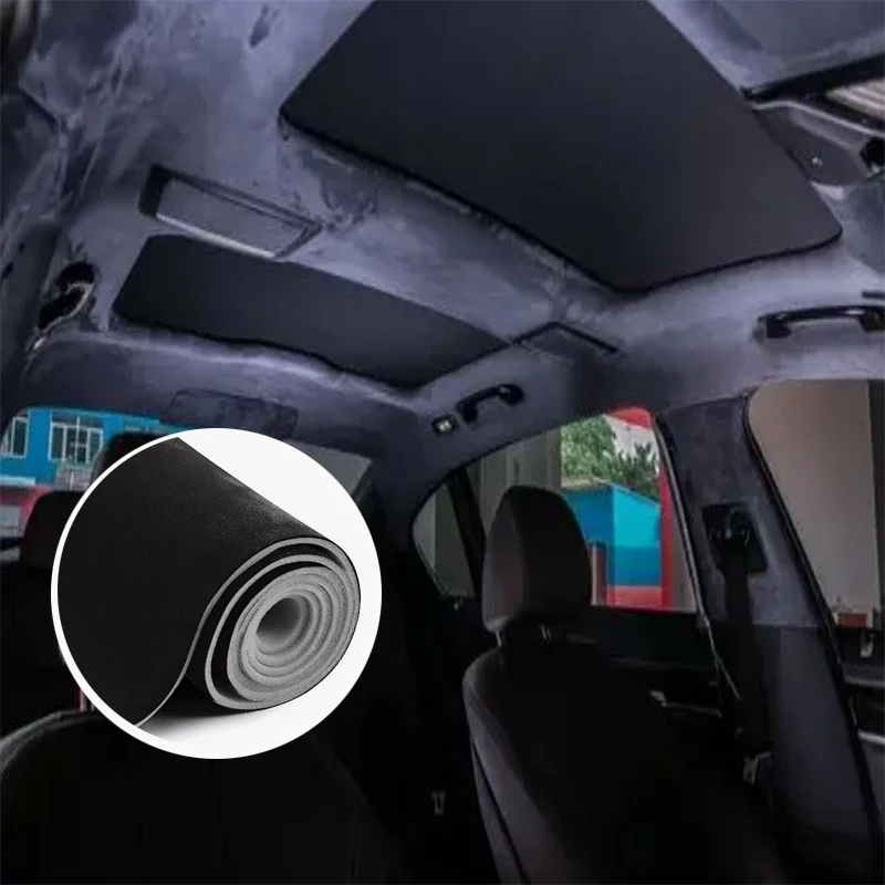 

100/200/300x150cm Black Suede Headliner Fabric Car Interior Trim Foam Backing for Car Upholstery Repair Sky Ceiling Roof Fabrics