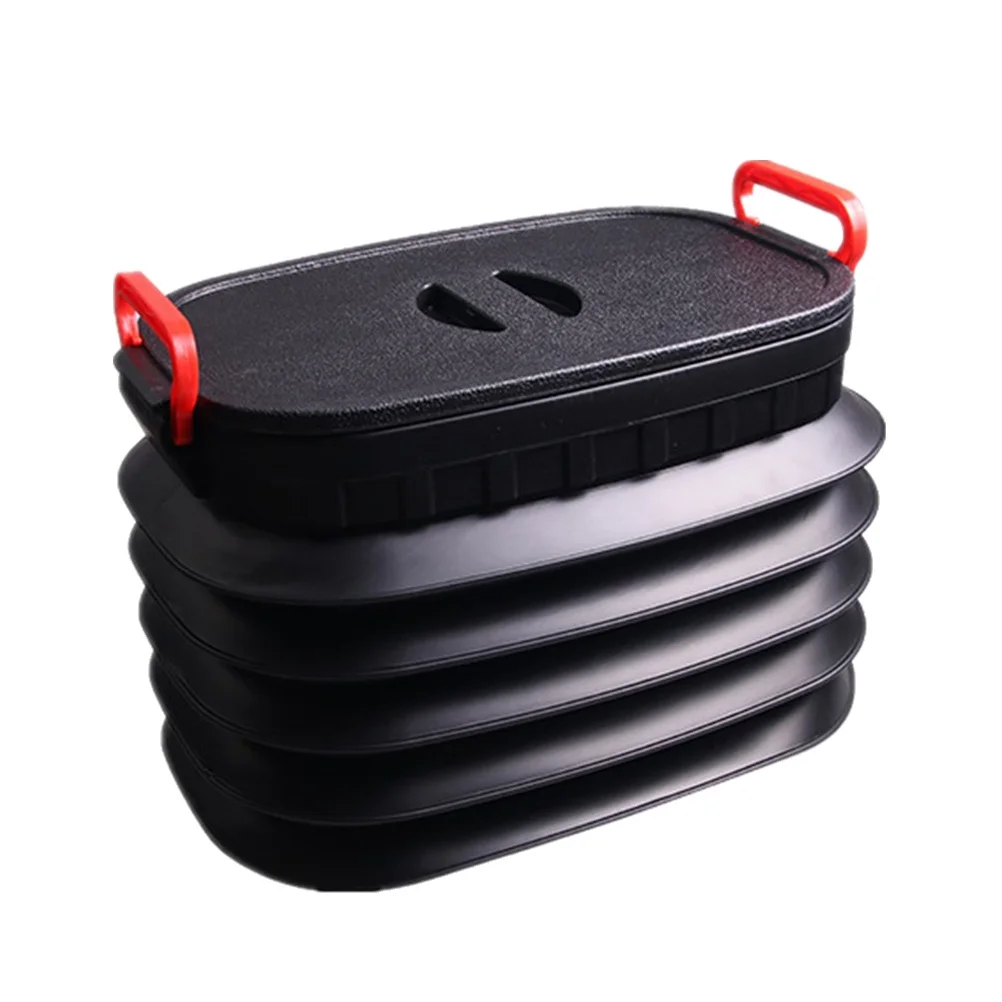 

18L Portable Storage Box Foldable Plastic Trunk Organizer Waterproof Collapsible Utility Bucket For Car Camping Fishing Travel