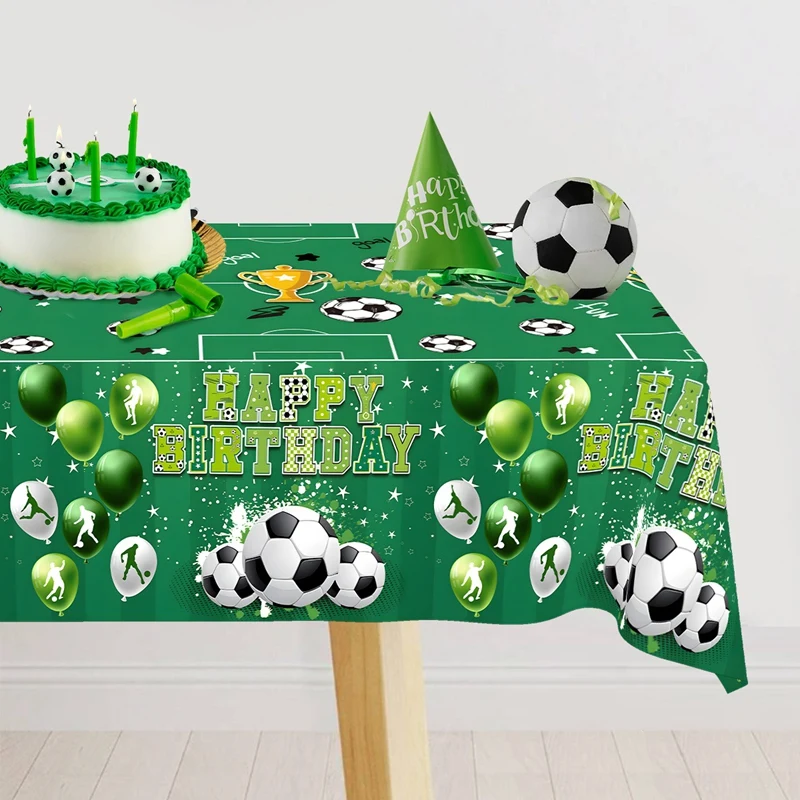 Soccer Theme Disposable Tablecloth Football Sport Boy Birthday Party Supplies Baby Shower Soccer Fans Birthday Decortions