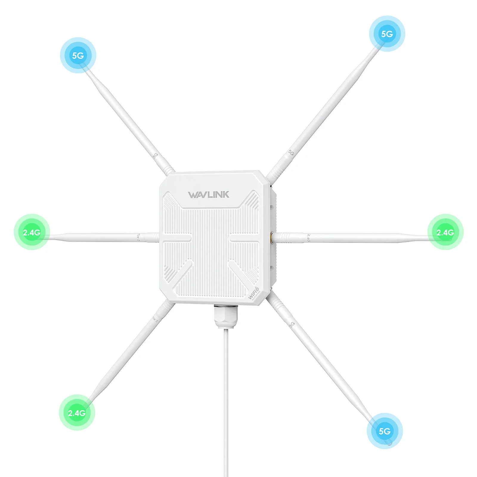 HD9S Outdoor Waterproof IP67 AP Repeater Router WiFi6 PoE Wavlink AX3000 Wireless Access Point