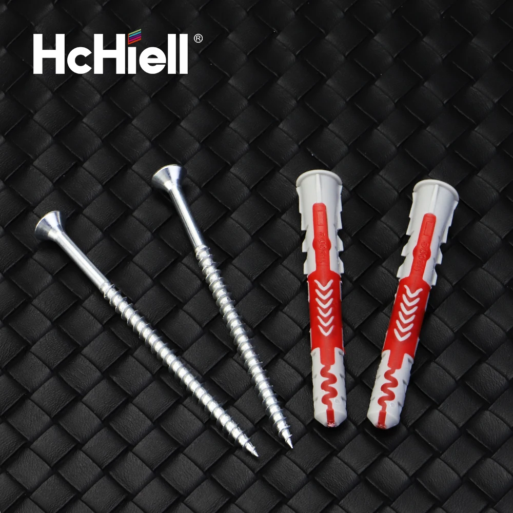 HCHIELL 10 Set Expansion Tube M8 Safety Anchor Bolt Expansion Pipe Nylon Tube Hollow Wall Anchors Plugs Screws Wall Fastener